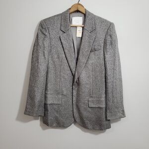 NWT Adam Lippes Silver Virgin Wool Tweed Sport Coat